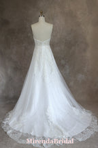 Sweetheart Beaded Lace Applique Bride Gown