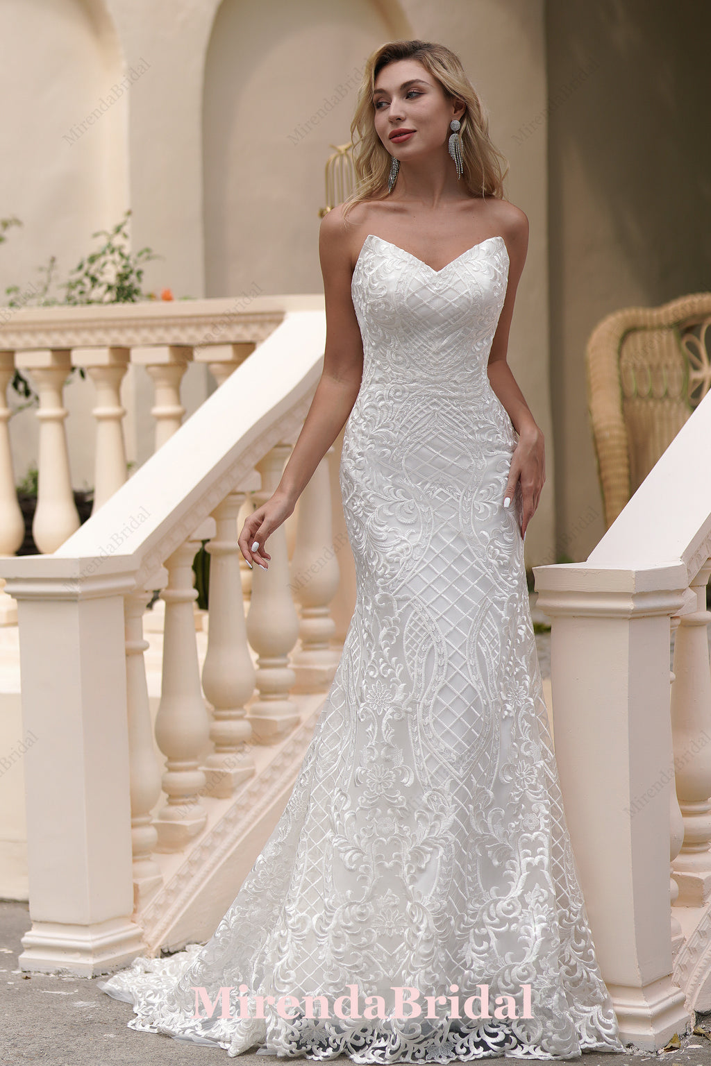 Spaghetti Strap Sweetheart Neckline Fit And Flare Wedding Dress