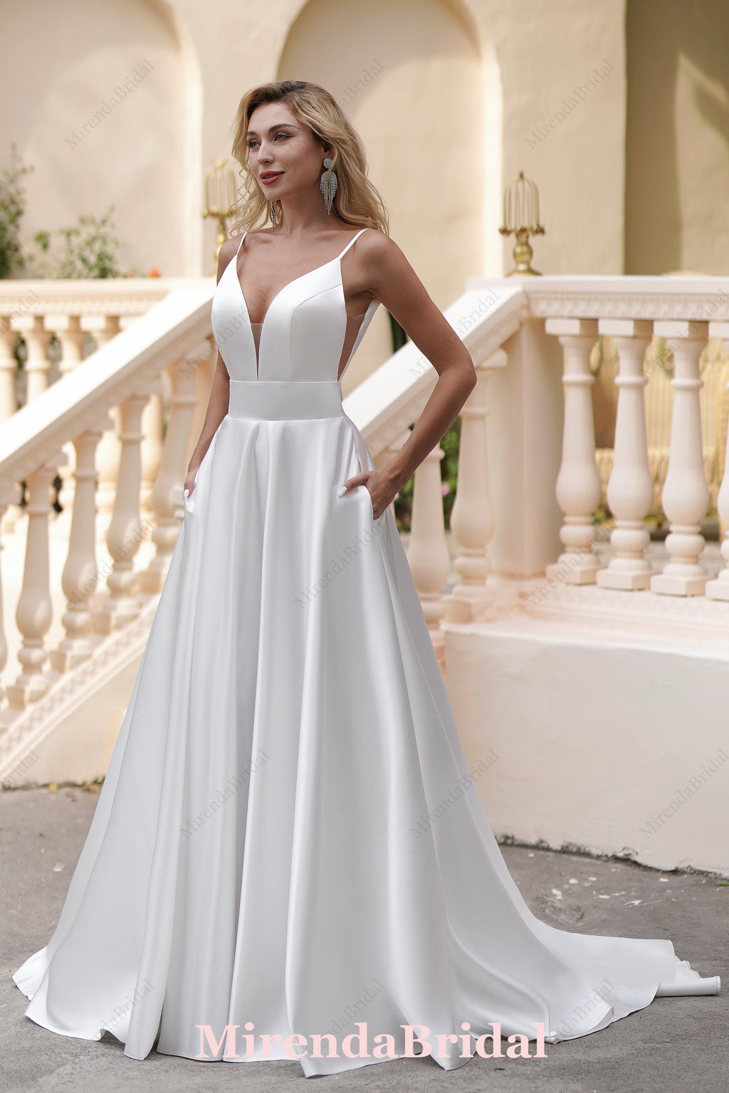 A Satin Timeless Ball Gown With Pockets