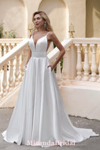 A Satin Timeless Ball Gown With Pockets