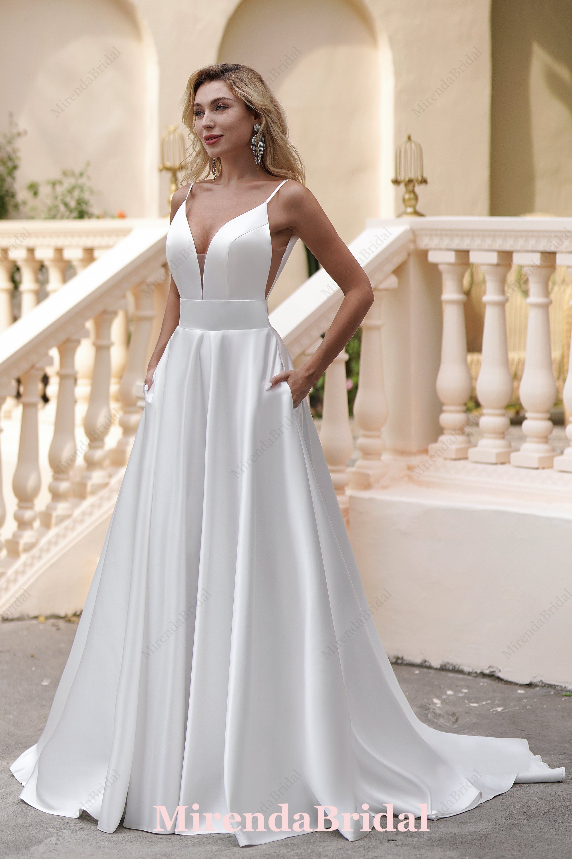 A Satin Timeless Ball Gown With Pockets