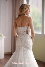 Curve-hugging Beaded Lace Mermaid Wedding Gown With Breathtaking Illusion Back