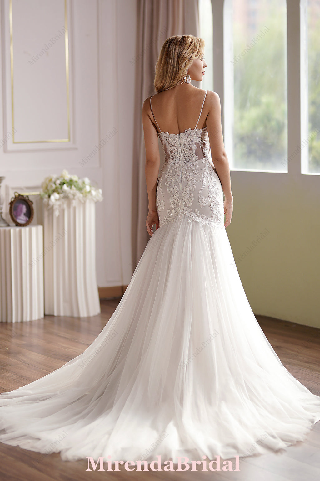 Curve-hugging Beaded Lace Mermaid Wedding Gown With Breathtaking Illusion Back