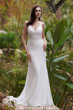 Geometry Lace Bohemian Fit & Flare Wedding Dress
