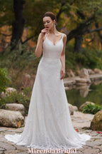 Ripple Patterned Boho Sheath Wedding Dress